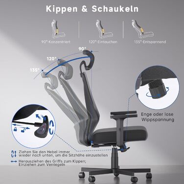 Офісне крісло Dripex - ергономічне, зручне та регульоване