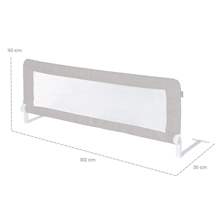 Захисний бортик для ліжка Roba Klipp-Klapp 100 см - сірий (100x40 см) для немовлят та дітей. Складний бортик від випадання для дитячого ліжечка.