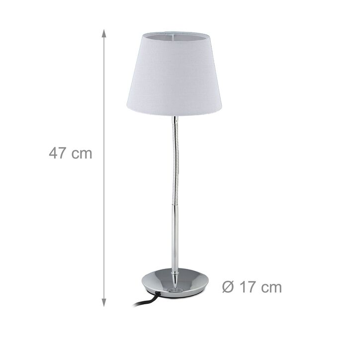 Relaxdays Гнучкий настільний світильник з тканинним абажуром