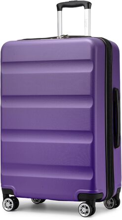 KONO Чемодан-тележка ручної поклажі, кабінний, легкий, з жорстким корпусом, TSA-замком та подвійними коліщатами для подорожей та бізнесу 55x35x22см (XL 75x47.5x29.5см), фіолетовий