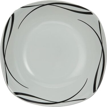Серія Mser 920463 Осло, комбінований сервіз з 30 предметів на 6 осіб, набір посуду, класичний, непідвладний часу, елегантний, порцеляновий, чорно-білий (набір з 2 чаш)