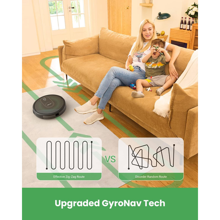 Робот-пилосос Vactidy Nimble T8 2-в-1 з функцією миття, 3000Pa, 120 хвилин роботи, сумісний з Alexa, App, Siri, для видалення шерсті тварин, чорний