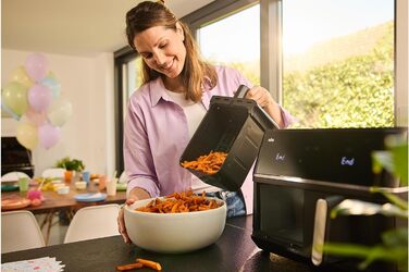 Фритюрниця повітряна Braun MultiFry 3 HF 3030, 4.3 л, 1500 Вт, цифрове керування, 8 програм, антипригарне покриття, чорний