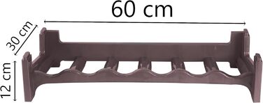 Стильна полиця для пляшок з міцного пластику мокко на 24 пляшки - полиця для вина, органайзер для пляшок