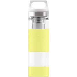 Термопляшка для гарячого та холодного скла SIGG (0,4 л), нетоксична та ізольована пляшка для води, термоскляна пляшка з силіконовим захистом (ультралимон)