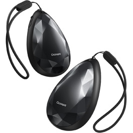 Електричні грілки для рук OCOOPA 2 шт., стильні, у формі діаманта з магнітом, перезаряджувані, для жінок, подарунок на Різдво, для синдрому Рейно, піших прогулянок, кемпінгу, UT4 Rare (чорний)