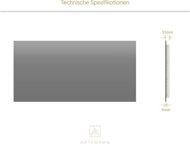 Дзеркало для ванної кімнати Artforma з підсвічуванням, 120x70 см, без рами, сучасний дизайн, індивідуальне замовлення