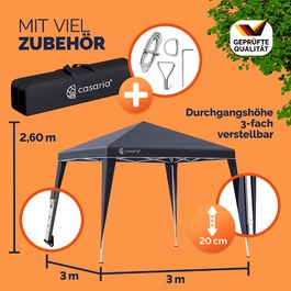 Альтанка Капрі - Popup Антрацит 3х3м