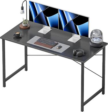 Комп'ютерний стіл CubiCubi: компактний, 100x48x75 см, для офісу/дому, металевий каркас, білий (також 120x48 см, чорний)