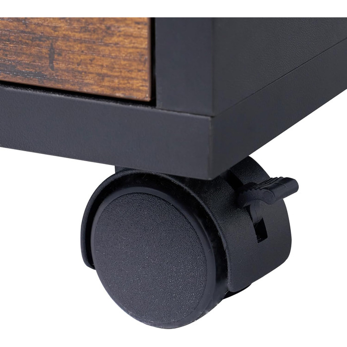 Шафа для документів на колесах SogesHome, мобільний контейнер для офісу, 3 висувні ящики, білий, з замком, для дому та офісу (Вінтаж)