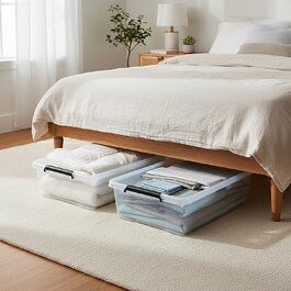 Набір 4 пластикові контейнери Astor24 для зберігання 60 ялинкових іграшок (29 л кожен) - для різдвяних прикрас, харчовий пластик, стекуються