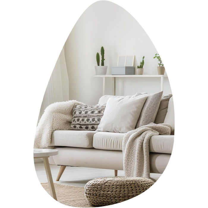 Дзеркало для ванної кімнати Boromal - Чорне, 45x70 см, Вертикальне/Горизонтальне, для ванної, вітальні, туалету