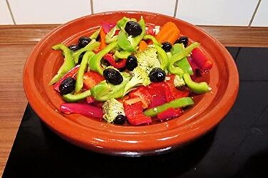 Тажин марокканський Tanger, глазурований, Ø 26 см, для 2-3 осіб - каструля для приготування, преміум-якість, для всіх типів плит та духовки