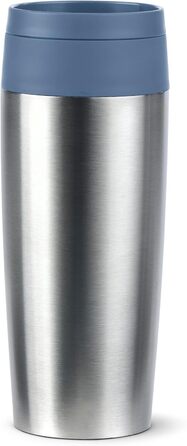 Термокружка Emsa N20210 Travel Mug Classic Isolierbecher, 0.36 л, нержавіюча сталь, 4 год гаряче, 8 год холодне, герметична, для миття в посудомийній машині, 360° клапан, синій