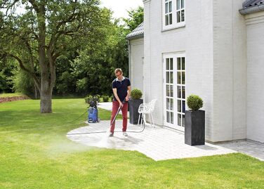 Мийка високого тиску Nilfisk E 145 Bar з пінотворечем, насадкою для миття поверхонь, щіткою та набором для чищення труб (2100 Вт)