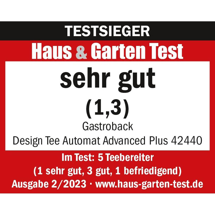 Електричний чайник GASTROBACK з регулюванням температури та ситом для листового чаю та пакетиків