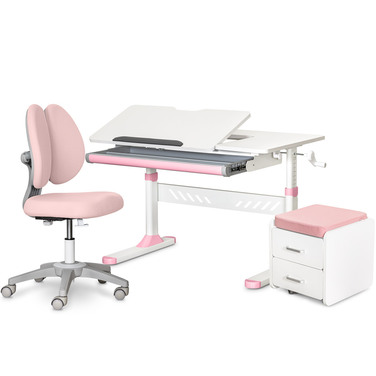 Комплект (L) Evo-Kids TH-310 Pink (парта + крісло + тумба) (арт. TH-310 + Y-412 Lite + BD C3_PINK)