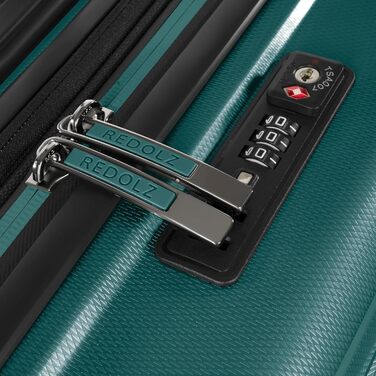 Набір валіз REDOLZ Essentials 14: S (55 см), M (66 см), L (77 см) з розширенням, TSA, 4 колеса | Pearl-green Metallic