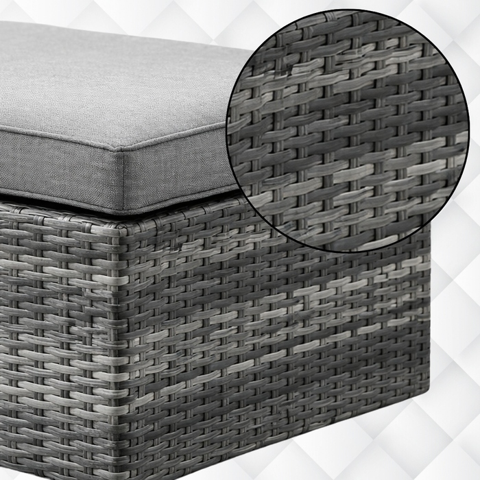 Комплект садових меблів MatMay із пластику, сірий, 4 предмети