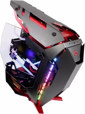 Ігровий корпус Antec Torque Midi-Tower чорний/червоний, алюмінієвий, підтримка ATX/EATX/ITX/Micro ATX