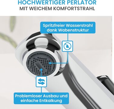 Чорний матовий змішувач для умивальника Aldeya: стильний дизайн, монтажний комплект, висока модель