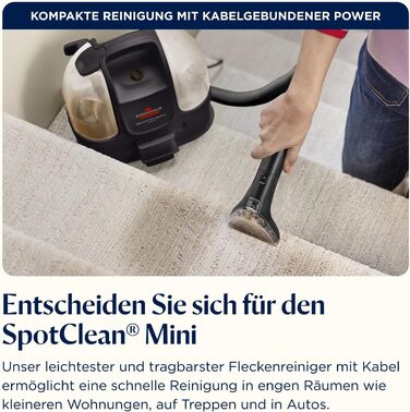 Портативний мийник для килимів Bissell SpotClean Mini 41491 - компактний, для дому та авто