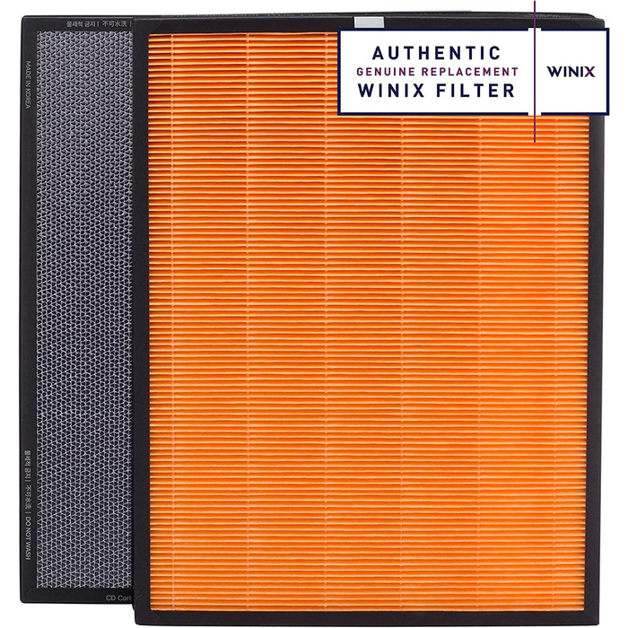 Повітряний очисник WINIX для алергіків 99㎡ (CADR 390 м³/год) з HEPA-фільтром для курців, проти алергії, пилу, пилку, шерсті тварин, зворотний зв'язок про якість повітря та автоматичний режим (фільтр T)