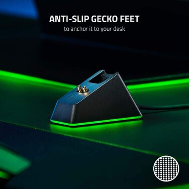 Підставка для навушників Razer Chroma з USB-хабом та RGB-підсвічуванням (7.1 Surround Sound, інтегрована підставка, протиковзкий фундамент) Білий (Чорний, Mouse Dock Chroma, Single)