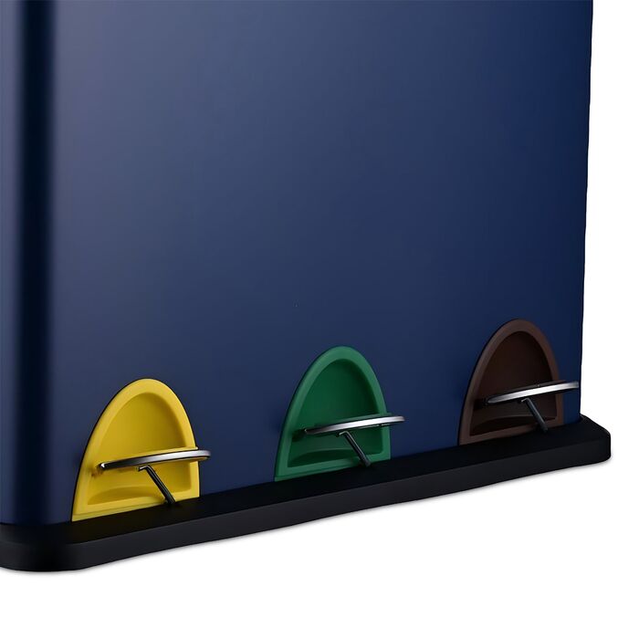 Відро для сміття Relaxdays на кухню, 3 відра по 8 л