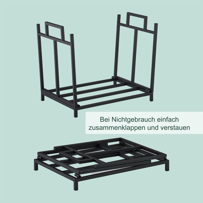 Підставка для дров Relaxdays складна металева