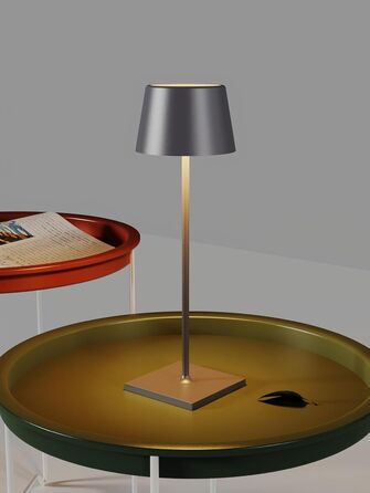 LED-лампа MU LIN Lampada-841: торшери з сенсорним керуванням, USB-C, для дому та офісу, IP54, сріблястий, 1 шт.