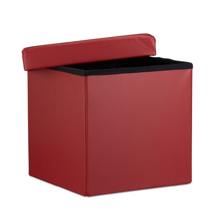 Relaxdays Складний табурет з штучної шкіри