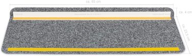 Килимки для сходів Kettelservice-Metzker Zerbst прямокутні 15 шт 65x23,5 см антрацит