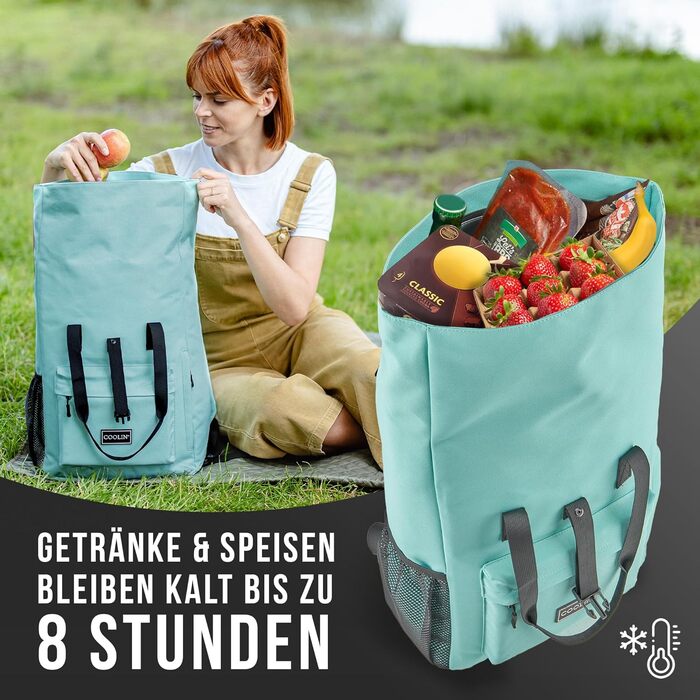 Терморюкзак Coolin' Kühlrrucksack 30L: для пікніків, пляжу, походів. Білий (М'ятний)