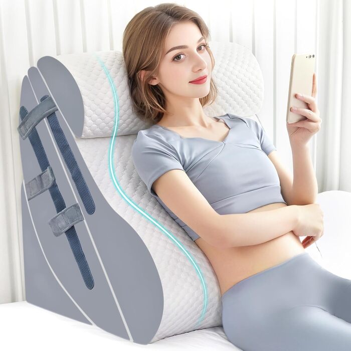 Набір з 4 подушок-кусочків з memory foam для підтримки спини та попереку. Подушки-кусочки для лікування болю в спині, після операцій, для сну.