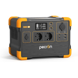 Портативна електростанція Pecron E600LFP, 614Wh LiFePO4, 1200W, сонячний генератор для кемпінгу, подорожей та надзвичайних ситуацій