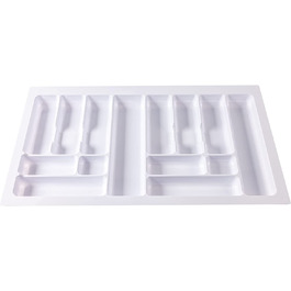 Ящик для столових приладів для висувних ящиків Органайзер для кухонних столових приладів (білий 830x490 мм)