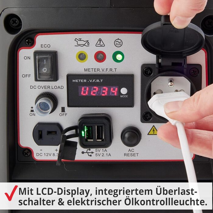 Генератор HECHT Inverter 2000W: тиха мобільна електростанція з бензиновим баком 4 літри та часом роботи до 6 годин. Підходить для чутливої електроніки (ноутбук, телефон, телевізор)