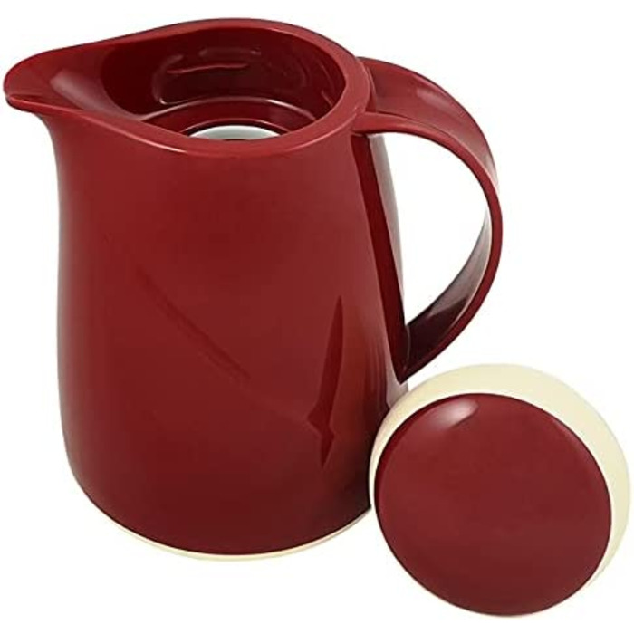 Термос Helios Wave, 1,5 л, пластик, білий, з кришкою-гвинтом, придатний для миття в посудомийній машині