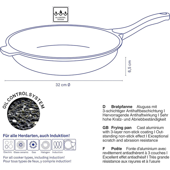 Сковорода Kela 12217 Stella Nova, алюміній, 5 літрів, чорна (Ø 32 см)