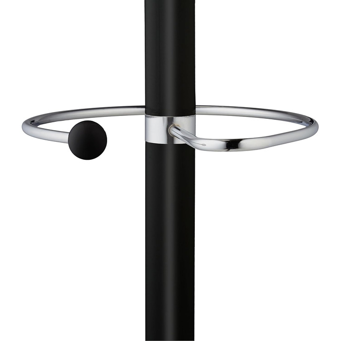 Настінна вішалка для одягу Relaxdays з підставкою для парасольки, 16 гачків, 176,5 x 36,5 см, з підставою з мармуру, золота/біла (чорна)