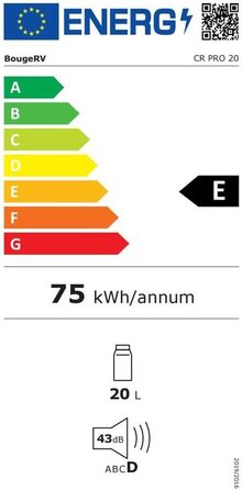 Автомобільний компресорний холодильник BougeRV CRPRO 20L (12/24V DC, 110-240V AC) -22℃~10℃, для авто, кемпінгу, подорожей, сірий
