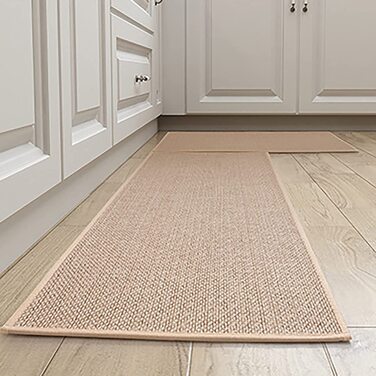 Кухонний килимок можна прати, нековзний, килимок для передпокою, кухонний нековзний, Кухонні килимки з льону та джуту для передньої раковини