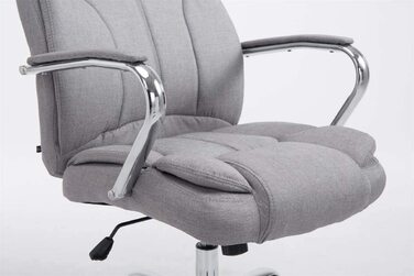 Офісне крісло Xanthos v2 класу CLP XXL з тканинною оббивкою I М'яке офісне крісло з високою спинкою і м'якими підлокітниками, Колір (Сірий)