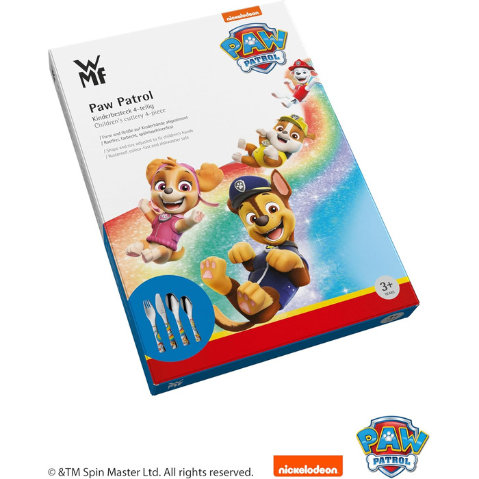 Дитячий набір столових приборів Paw Patrol від WMF з гравіюванням імені - 4 шт.