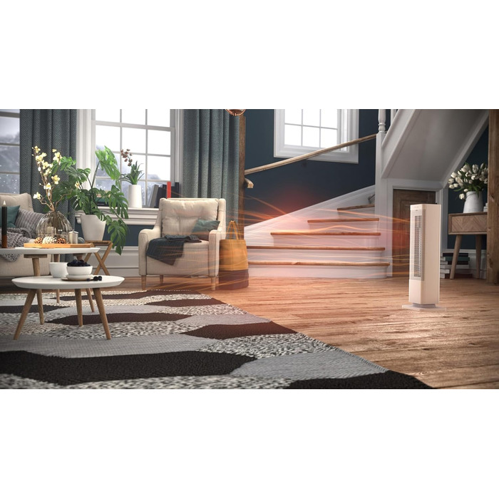 Обігрівач та вентилятор 2-в-1 Clean Air Optima CA-904G Smart: Потужність 1000/2000 Вт, цифровий термостат, осциляція 80º, для приміщень до 40 м²