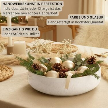 Набір чашок SÄNGER 4 шт. для кави та чаю, 300 мл, ручної роботи, кераміка, набір для 4 осіб, кремовий колір, пісочна текстура, PREMIUM COLLECTION (миска для сервірування 1 шт.)