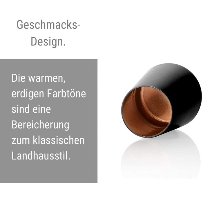 Стакани Stlzle Lausitz 380 мл I Склянки для пиття Набір з 6 чашок I Посудомийна машина Безпечна та ударостійка I Універсальні стакани як склянки для води Стакани для соку Келихи для вина i Чорна бронза