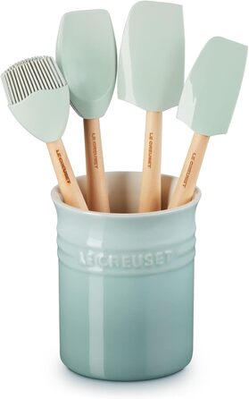 Набір кухонних аксесуарів Le Creuset Craft Series з керамічним казаном, 5 предметів, колір Морська сіль (Sea Salt)