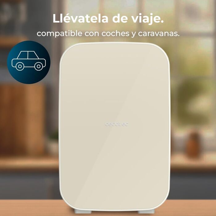 Міні-холодильник Cecotec Bolero MiniCooling 25L Bahamas Beige: 25 літрів, 12-220V, для авто та кемпінгу, охолодження та обігрів, регулювання температури 7-65°C